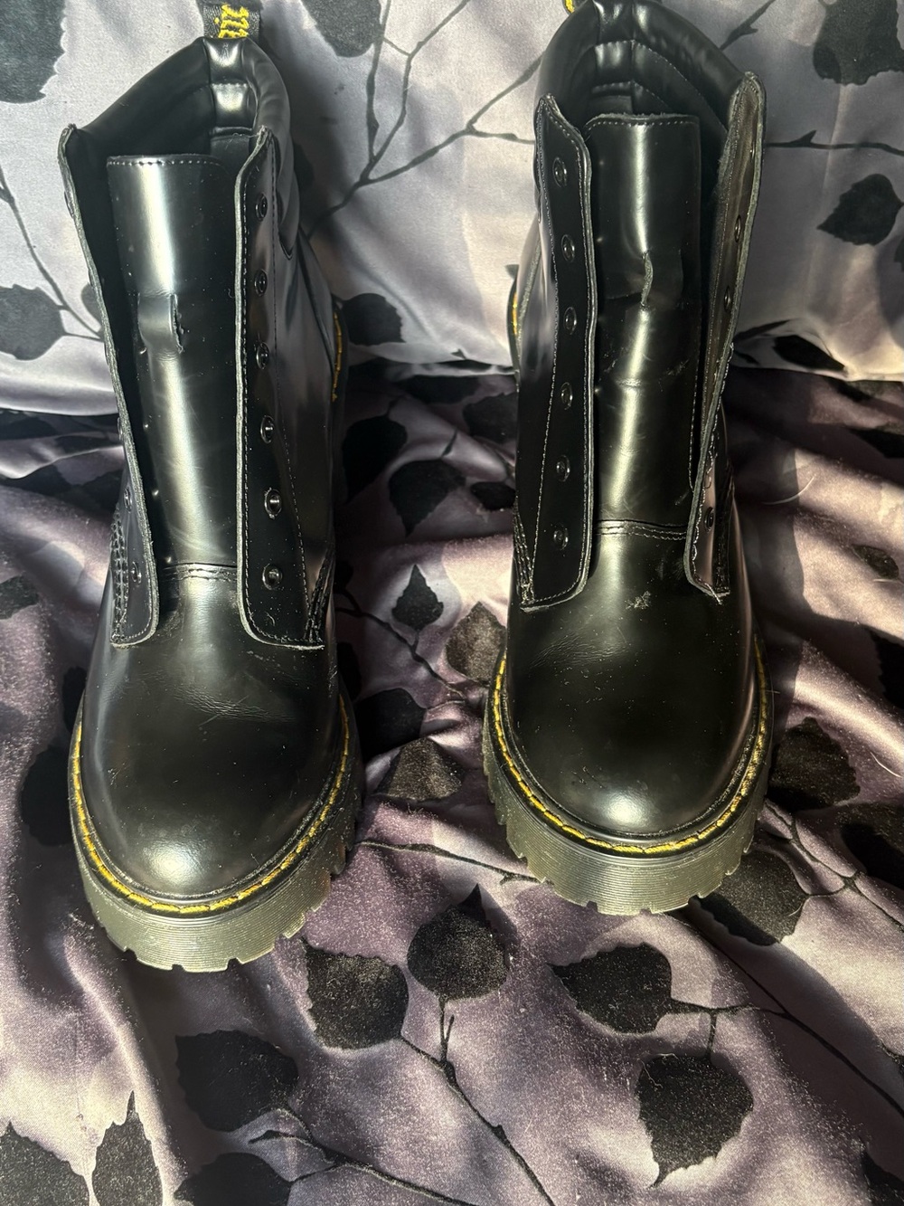 Dr. Martens Black Leather Lace-Up Boots Persephone
